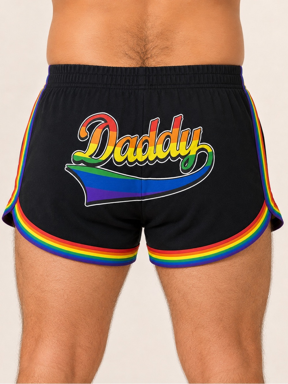 Rainbow Pride Daddy Retro Dolphin Shorts Size Medium